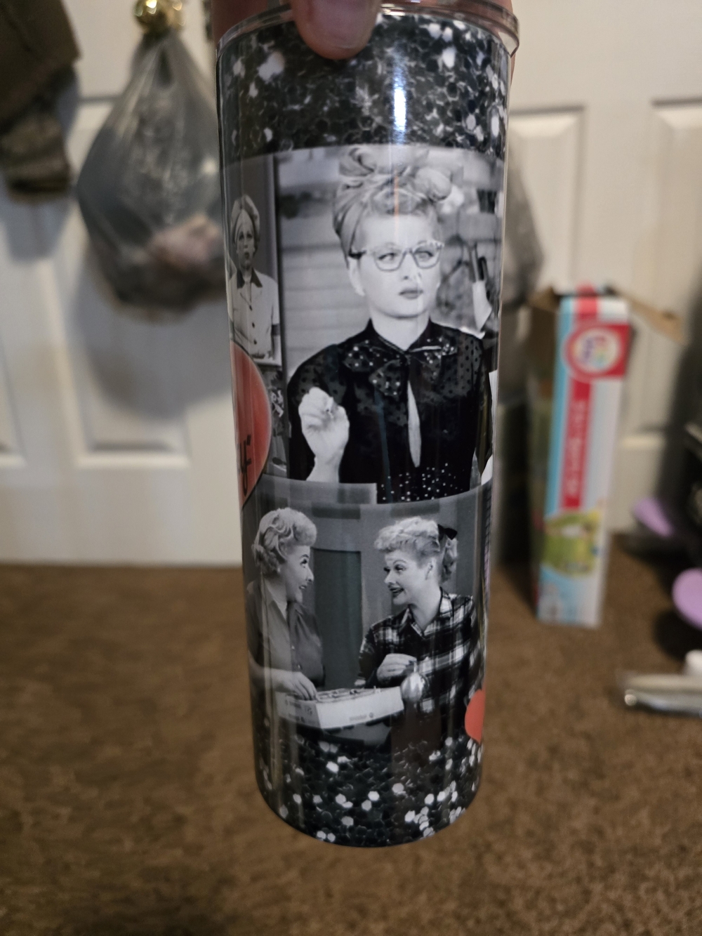 Classic Black & White Photo Collage Travel Tumbler - Unbranded